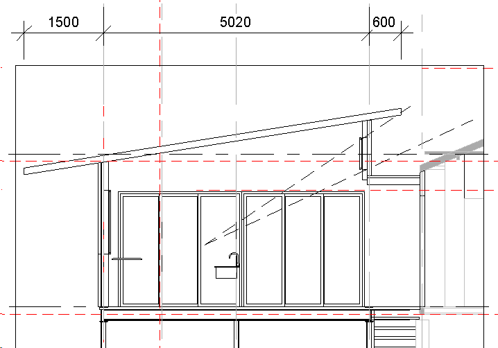 East Overhang Reduced with View of Sky